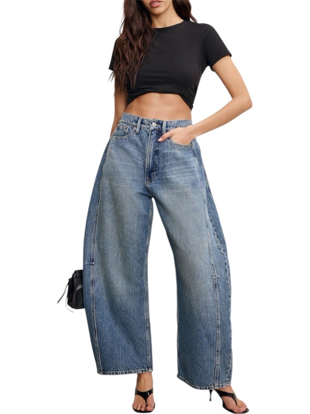 GOOD AMERICAN GOOD EXTREME BARREL JEANS – SIZE 14 (32)